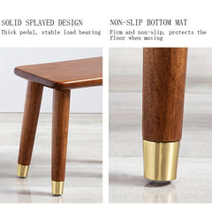 Walnut Oak Small Stool for Elegant Home Decor
