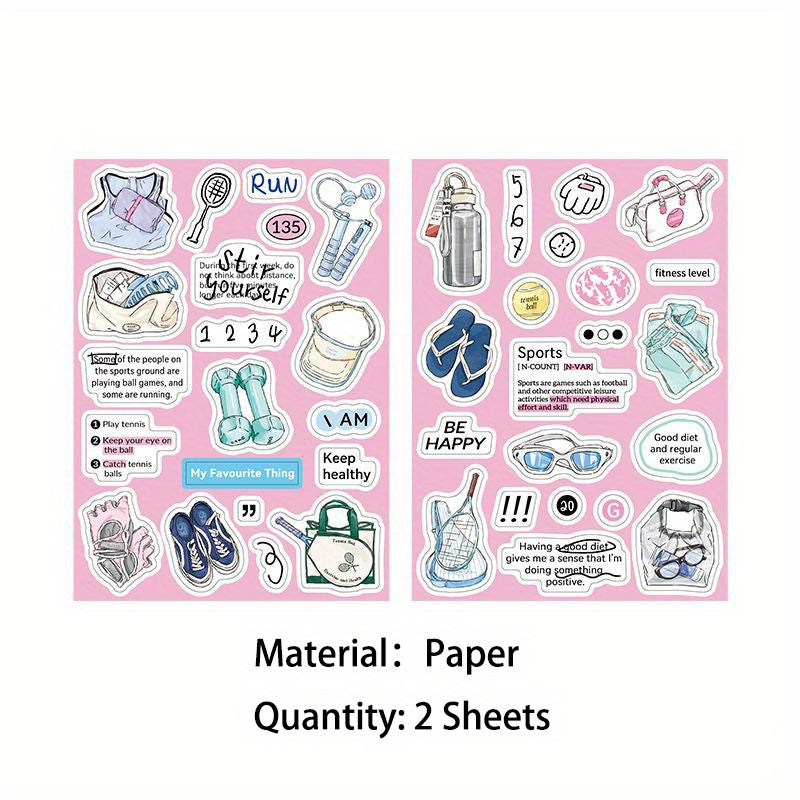 2 Sheets Hot Party Sugar List Stickers For Scrapbooking DIY