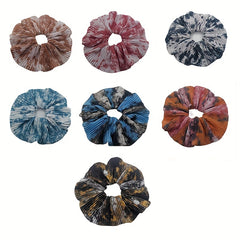 Large Tie Dye Scrunchies Hair Rope Ponytail Holder Accessories