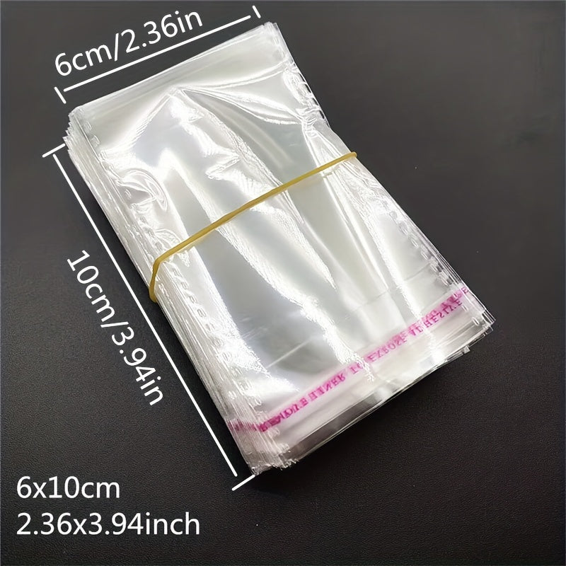 200pcs Transparent Self-adhesive Bags for Candy Chocolate Packaging