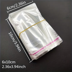 200pcs Transparent Self-adhesive Bags for Candy Chocolate Packaging
