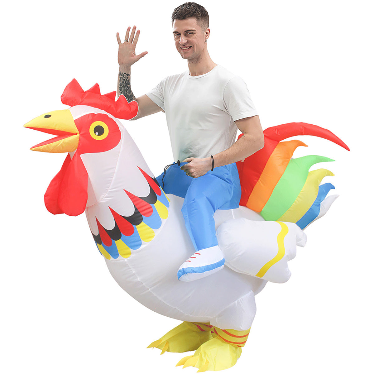 Inflatable Rooster Costume Funny Halloween Cosplay Party