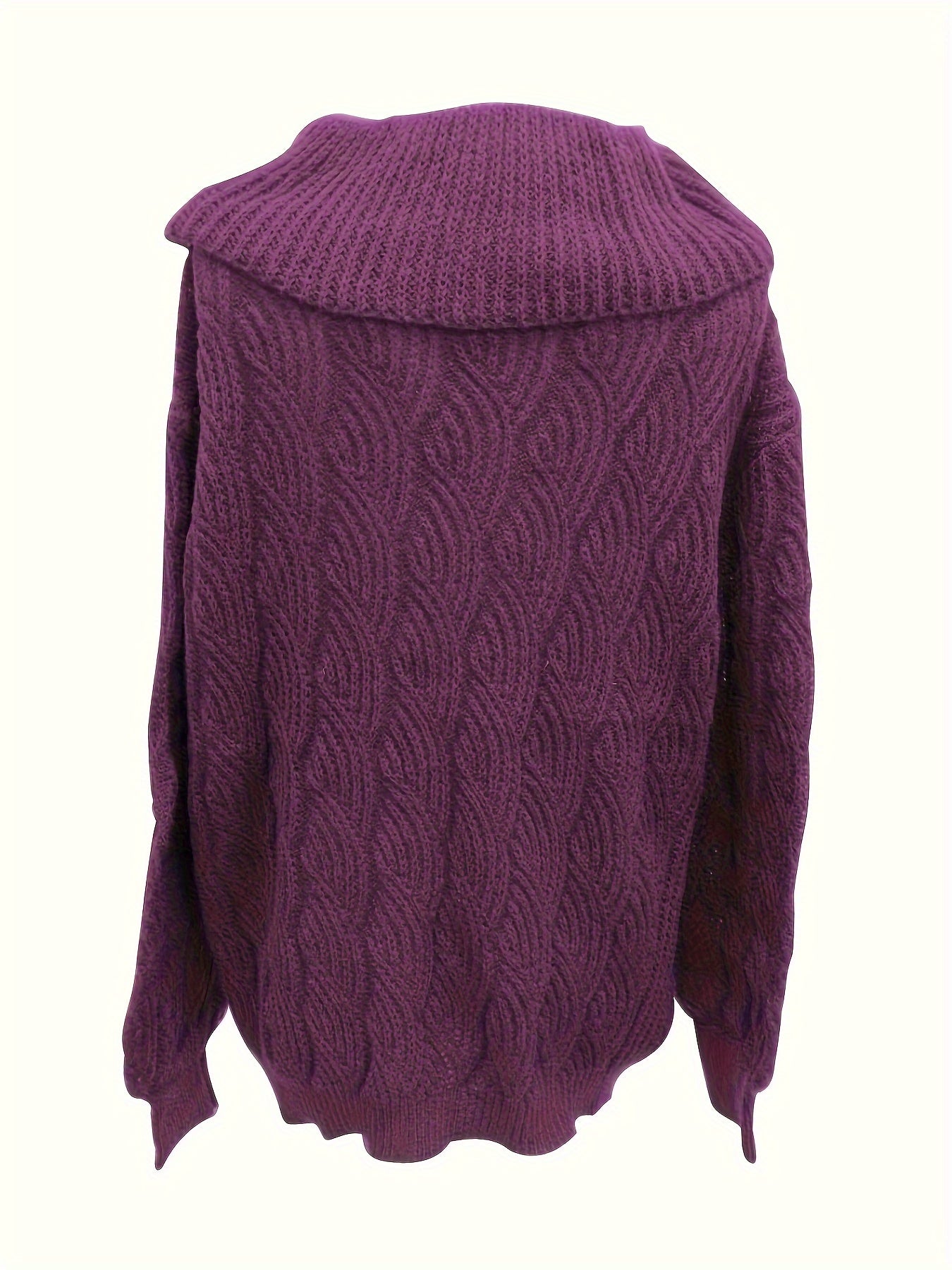  Casual Sweater Women's Solid Long Sleeve Turtle Neck Jumper