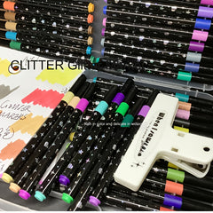 Glitter Marker Pen Water Based Ink Vibrant Colors for Art