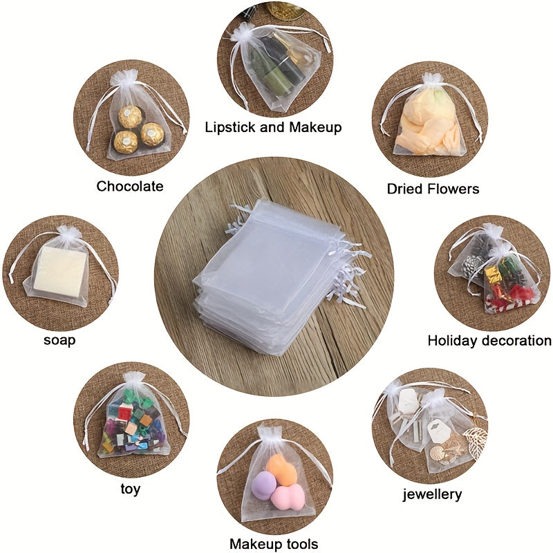 20pcs Drawstring Mesh Bags Wedding Gift Bags for Parties
