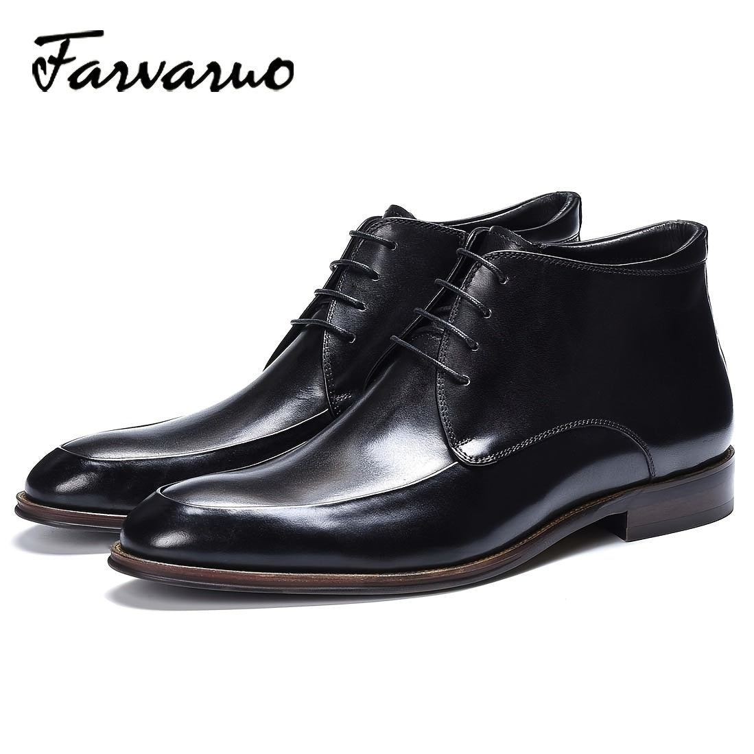 FARVARWO Men's Leather Chukka Boots