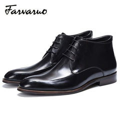FARVARWO Men's Leather Chukka Boots