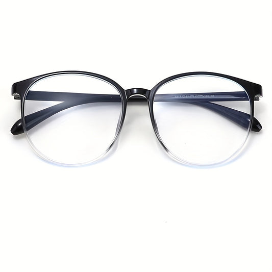 Anti Blue Light Glasses Large Round Frame Phone Computer Glasses with Case