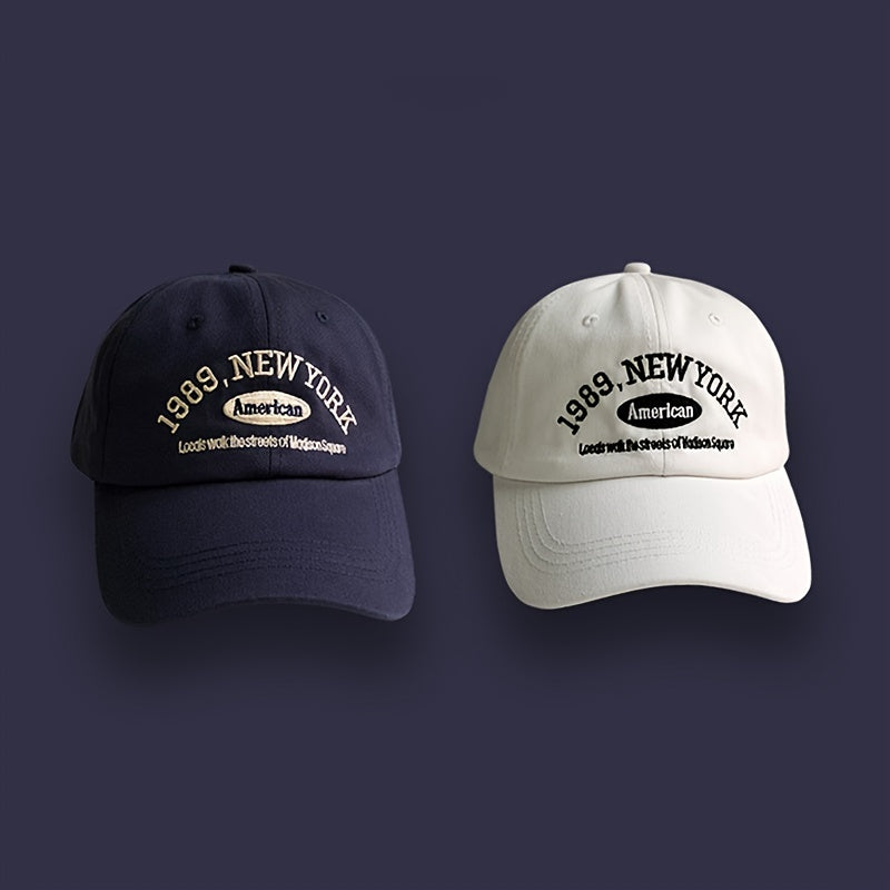 Retro Baseball Cap Women's Autumn Street Letter Embroidery Peaked Cap Summer Men