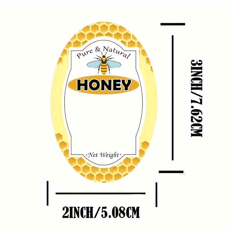 60 Pack 2 3 inch Pure Honey Labels Stickers for Jars Home Business Use
