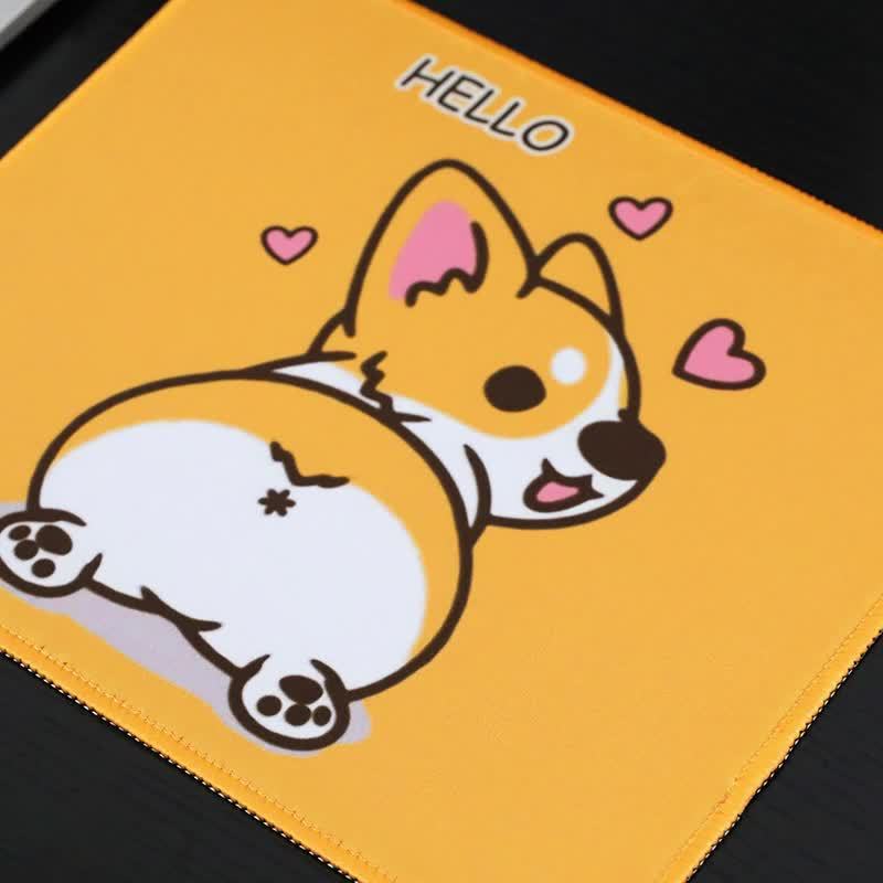 Corgi Dog Mouse Pad Non Slip Rubber Base Animal Mouse Mat Office 20X24CM