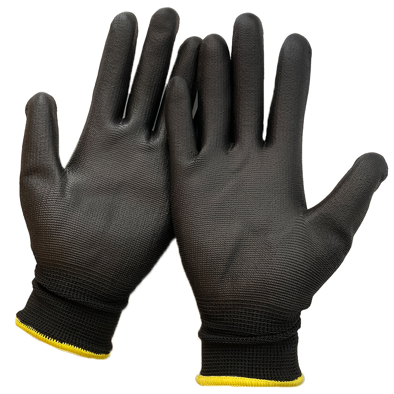 12pairs Nylon PU Full Palm Coated Work Gloves Picking Gardening