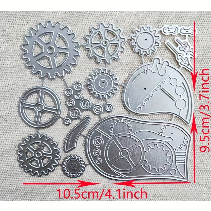 Steampunk Gear Heart Die Cuts for Card Making Scrapbooking DIY Crafts