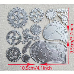 Steampunk Gear Heart Die Cuts for Card Making Scrapbooking DIY Crafts