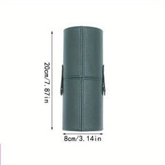 Dark Green Makeup Brush Holder Case Portable Travel Storage Basket