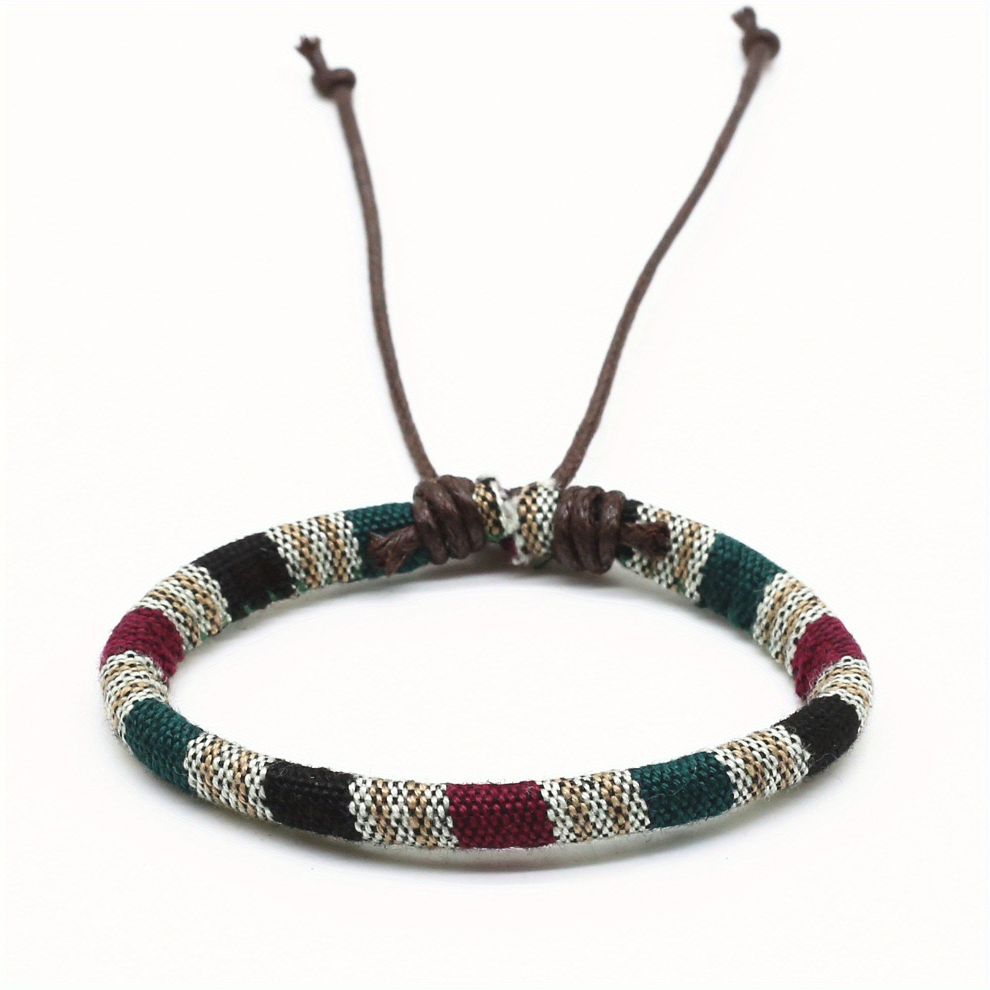 Ethnic Style Pattern Printing Woven Bracelet Men's Novelty Casual Gift Jewelry