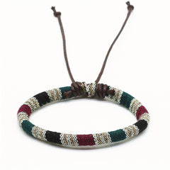 Ethnic Style Pattern Printing Woven Bracelet Men's Novelty Casual Gift Jewelry
