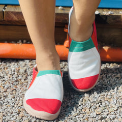 Women's Colorblock Slip On Canvas Shoes Lightweight Sneakers