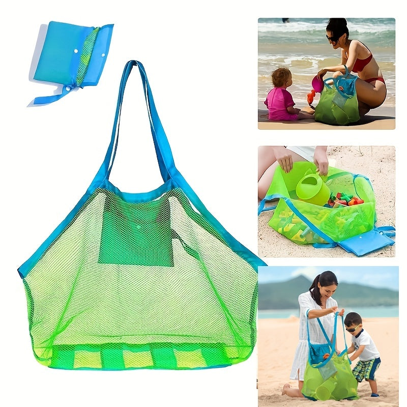 Kids Beach Sand Toy Bag - Storage Bag for Sand Toys, Swimming Pool, Bath Toys