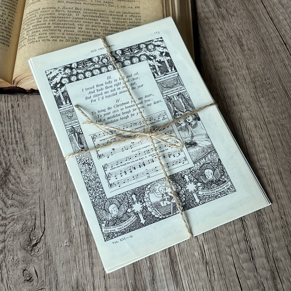 10pcs Retro Plant Cartoon Character English Phrase Paper