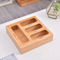 1pc Bamboo Drawer Organizer for Kitchen Bathroom Desk