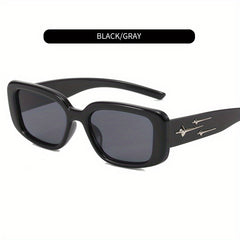 Y2K Jelly Rectangle Sunglasses UV400 Sun Shades