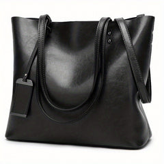 Retro Leather Crossbody Work Bag with Computer Compartment