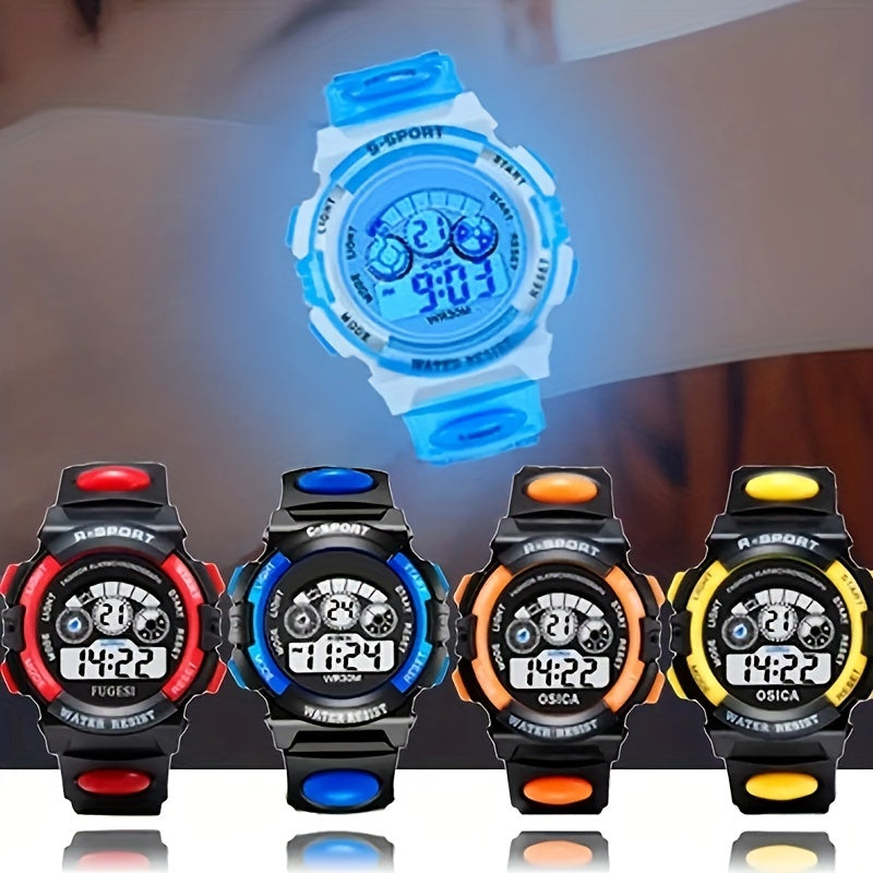 Kids Sports Watch Waterproof Luminous Multifunctional Gift