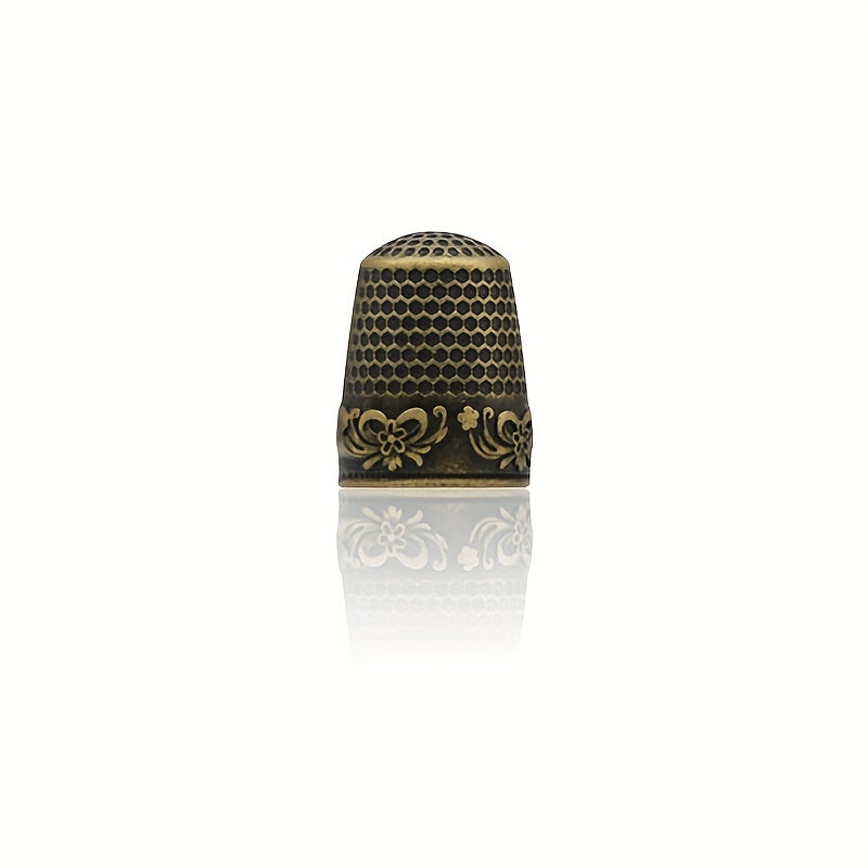 Metal Sewing Thimble Rings Hand DIY Red Bronze Shield