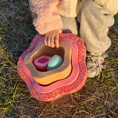 Flower Shaped Stacking Blocks for Kids - Ideal for Beach & Water Play