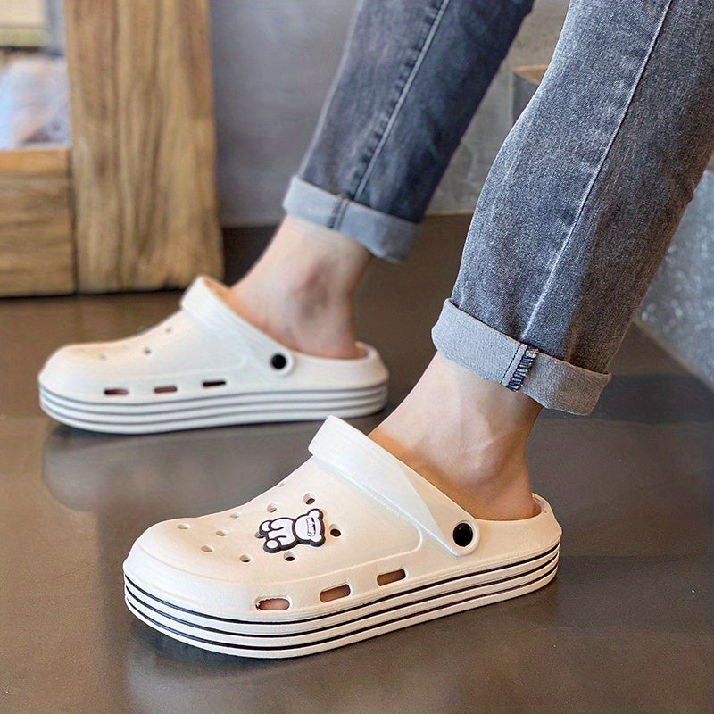 Men's Slip On Platform Clogs with Charms Outdoor Shoes