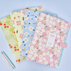 A4 Broken Flower Series 5 Grid Folder Student Test Paper Office Storage