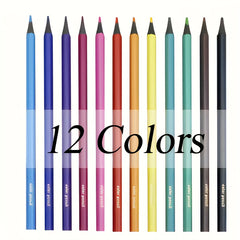 12 Pencil Set with Hexagonal Rods - Durable and Smooth Coloring Pencils