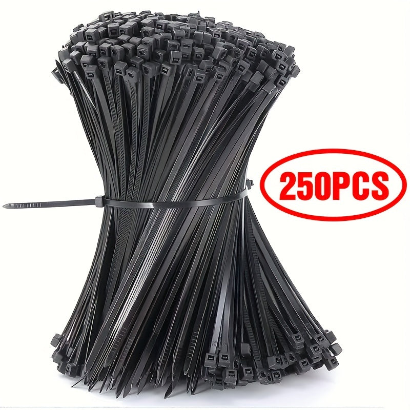 250pcs Heavy Duty Cable Zip Ties 4-10 Inch Self Locking Nylon Tie Wraps