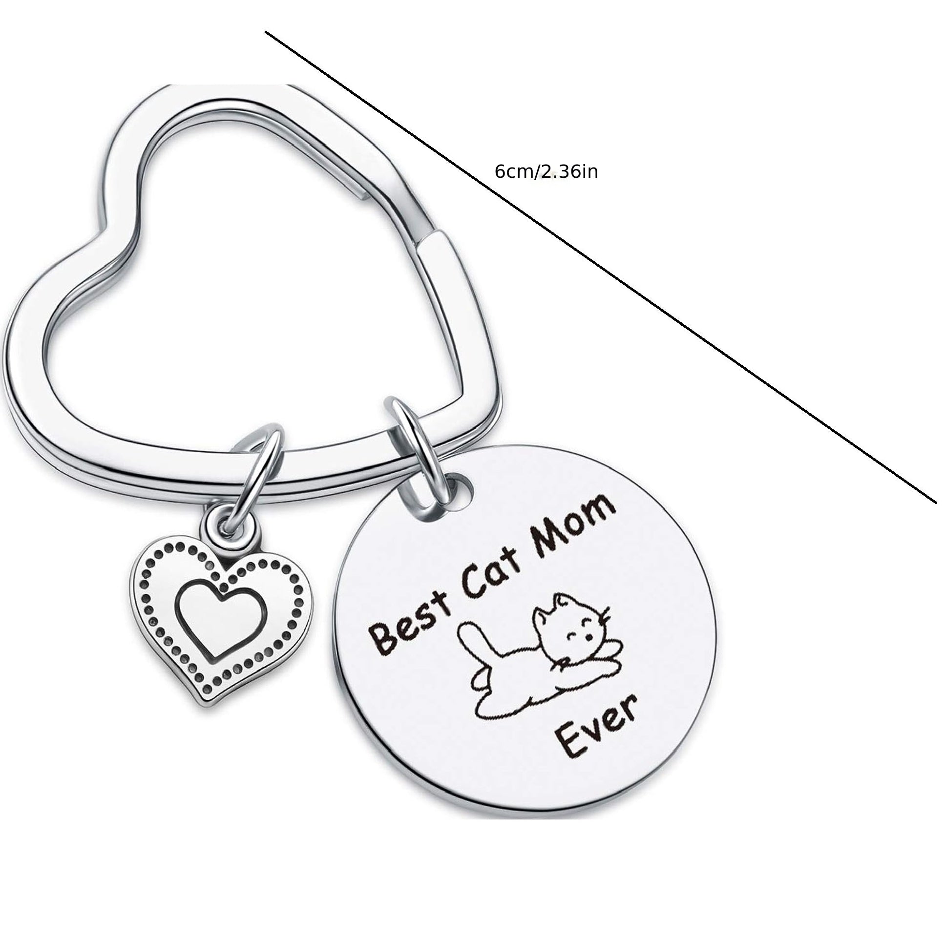 Cat Mom Ever Heart Decor Gift Pet Lover Memorial Gift