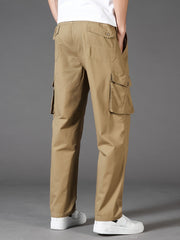 Men's High Waist Cargo Pants Workout Casual Pants With Pockets