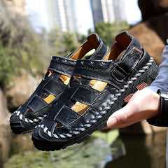 Men's Stitch Non Slip Sandals Wear resistant Comfy Beach Shoes Summer