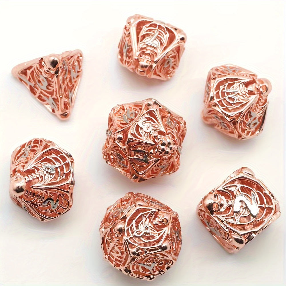 Skull Metal Dice Set Set Of 7