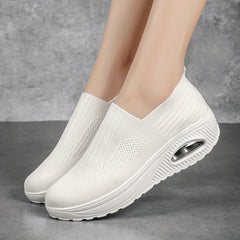 Women's Slip on Wedge Sneakers Air Cushion Comfy Height Increased Shoes