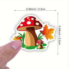 500pcs Mushroom Stickers Roll Vinyl Stickers L