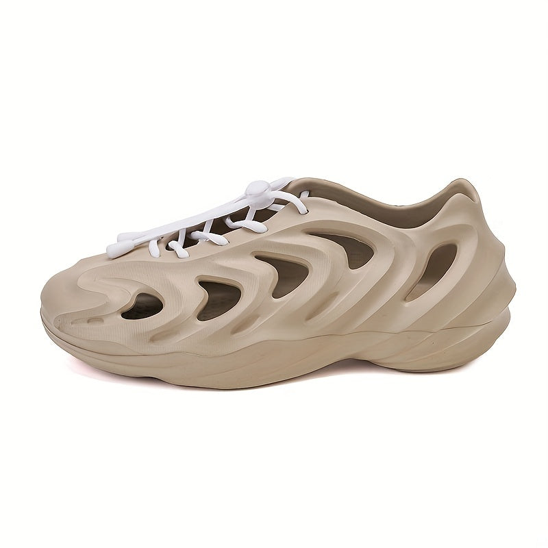 Men's Lace Up Foam Sandals Lightweight Quick drying Non Slip Slippers Clogs