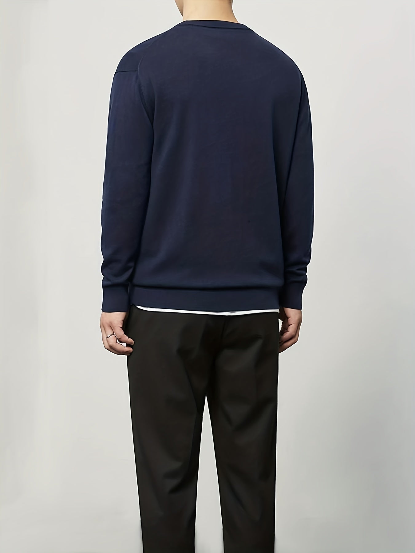 Men's Knitted Crew Neck Pullover Sweater
