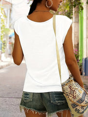 Women's V-Neck Sleeveless Tank Top for Summer
