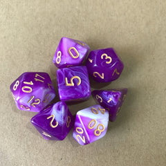 7 Double Colors Dice Sets for Table Games