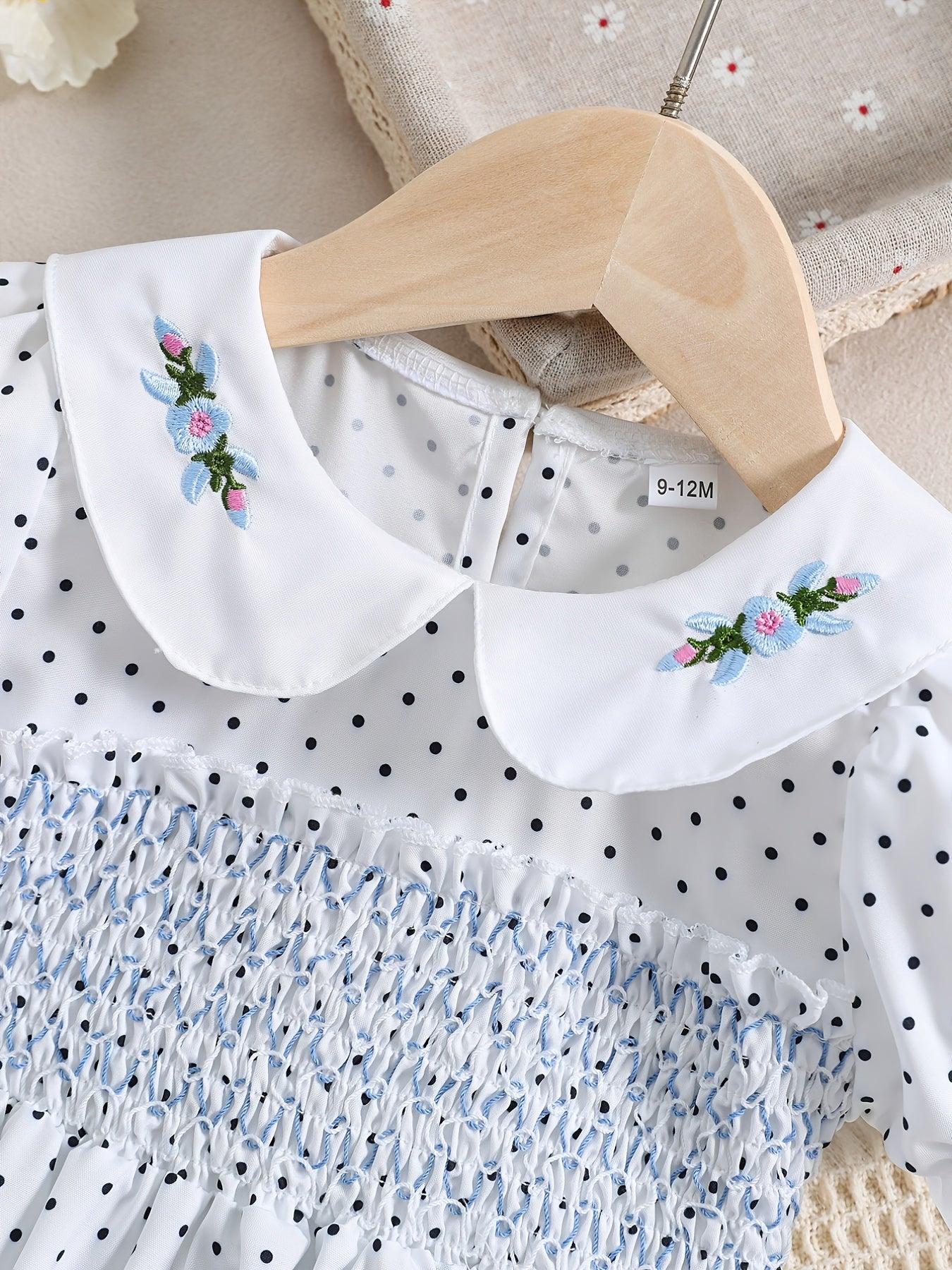 Polka Dot Puff Sleeve Dress for Girls