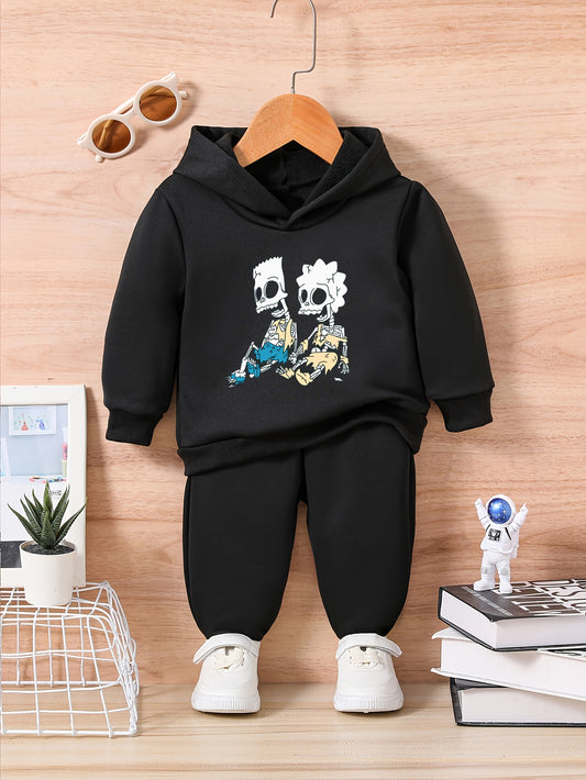 SKULL WITH SKULL Funny Halloween Outfit Toddler Baby Set