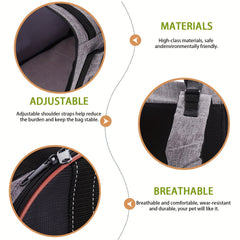 Portable Pet Travel Backpack Foldable Adjustable Bag for Cats and Dogs