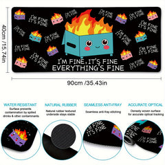 Happy Fire Box Rubber Mouse Pad