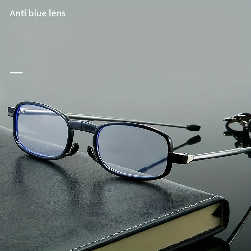 Foldable Anti Light Reading Glasses With Case