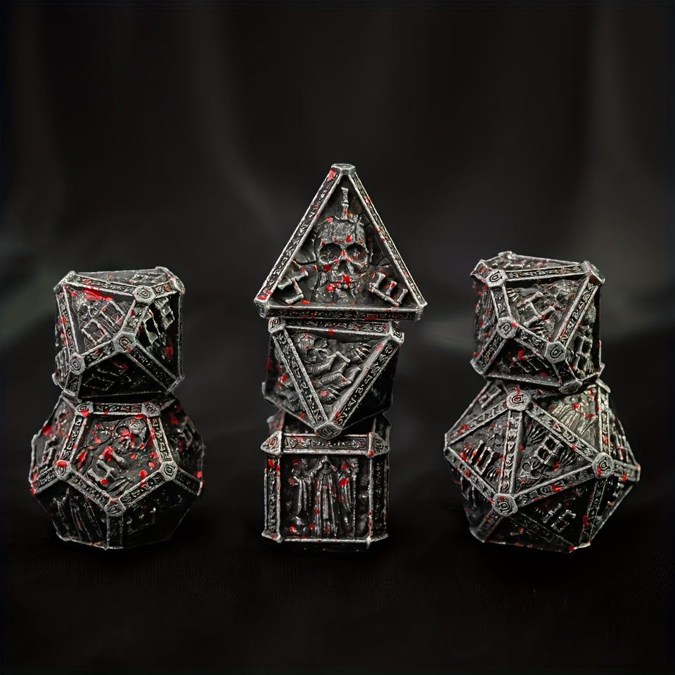 7pcs Wizard Metal Solid Dice Set for Board Game